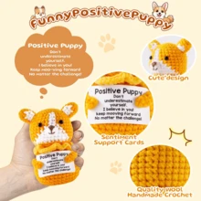 1件手工钩织桌面摆件 - 可爱的柯基犬动物挂件，送给闺蜜、姐妹、女友的贴心礼物，生日礼物，传递正能量，创意小礼物，适合送给女性、男性、孩子、同事、家人 - 彩色 - 查看 5