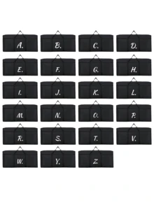 1 chiếc túi du lịch cỡ lớn, túi hành lý gấp gọn có họa tiết chữ cái đầu, túi xách chống thấm nước, thích hợp cho du lịch, công tác, nghỉ dưỡng, túi du lịch đa năng tiện dụng, túi du lịch cuối tuần unisex. - màu đen - Xem 5