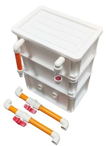 Industrial Style Turnover Box & Aquarium Filter - PP Water Circulation Filtration System For Fish Tank/Pond/Water Grass Tank (Ornamental Fish & Amphibians)