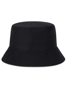 1 件男女通用哥特式字母刺绣渔夫帽，户外休闲帽，春秋季 - 黑色 - 查看 3