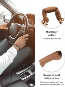Professional Seat Gap Blocker: Premium Leather Construction With Flexible Design For Perfect Fit In Any Vehicle. Eliminates Lost Items In Seat Crevices & Console Gaps. Ideal For Daily Commuters, RideShare Drivers & Truck Owners. Premium Car Organization Solution For Adults. - 彩色 - 查看 4