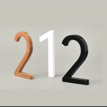 7 Cm Gold, Silver, Black, 0-9 Number House Number, Acrylic Mailbox Number, Office Door Number Sticker, Number Plate To Enhance The 3 Effect