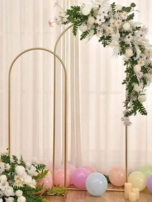 1 Set Metal Rectangular Arch Kit, Suitable For Birthday, Wedding, Bridal Shower, Graduation, Anniversary, Christening, Summer, Theme Party, Backdrop, Home Decor, Valentine's Day, Halloween, Christmas, Thanksgiving - Gold - View 4