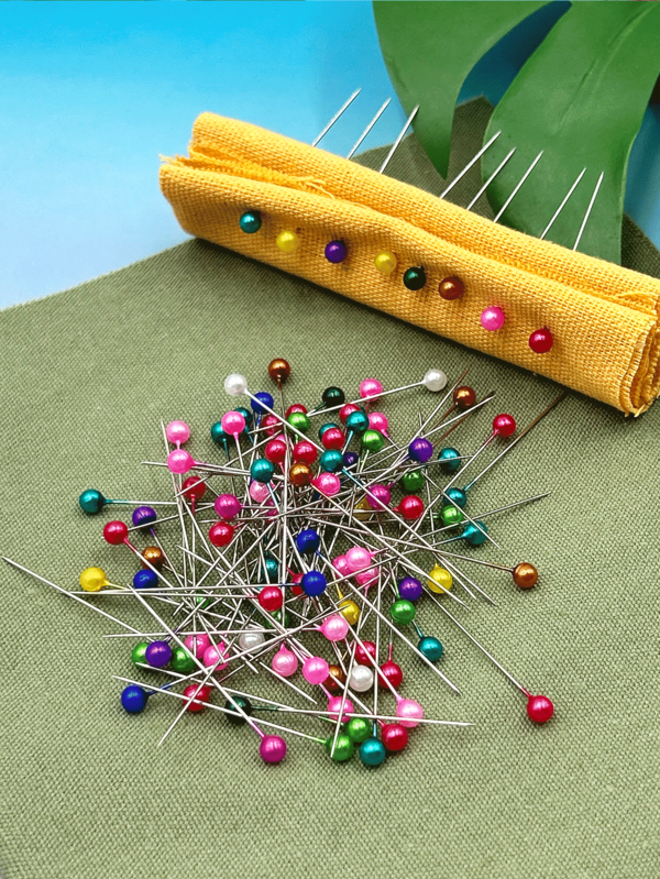 100pcs/Box Pearl Headed Pins, Assorted Colors, Suitable For Sewing, Embroidery, Crafting, Ideal For Knitters, Tailors And DIY Enthusiasts