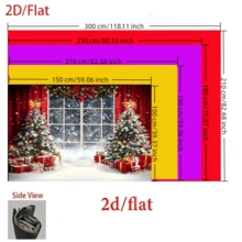 1pc Holiday Christmas Window Scene Background, Polyester Holiday Wall Decoration, Christmas Party Background, Portrait Photography Props For Christmas Celebration Activities