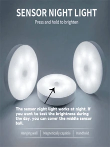 6个/3个/1个LED无线感应壁灯，可充电夜灯，自动开关，适用于厨房、卧室、客厅、走廊、浴室、房间装饰