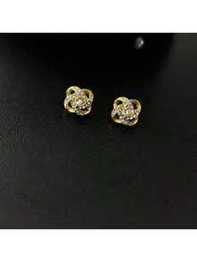 1 Pair (2pcs) Fashionable, Minimalist Cubic Zirconia Stud Earrings, Versatile Gift For Women On Valentine's Day Or Mother's Day