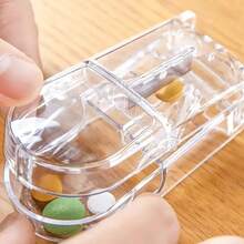 1pc Portable Pill Cutter And Organizer, Pill Splitter With Pill Cutting Mechanism, Capsule Box And Cutting Blade, Suitable For Travel And Medication Management