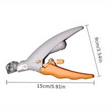 1 Pet Nail Clipper With LED Light, Stainless Steel Non-Slip Silicone Handle, Leakproof, For Dog Cat Grooming And Cleaning Tool