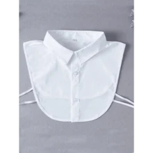 Chic Detachable Striped Collar Vest For Women - Pointed Lapel, Anti-Slip Design, Versatile Decor, Perfect For All Seasons, Machine Washable Polyester Knit With Built-In Chest Pad - Nhiều màu - Xem 7