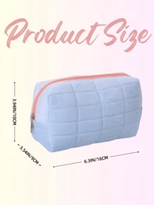 1pc Cute & Soft Plush Travel Makeup Bag Large Capacity Lightweight Toiletry Handbag Multifunctional Cosmetic Organizer Cute Handbag Wallet Pouch Case Portable Cosmetics Brush Storage Clutch With Zipper Closure For Lipstick, Brush, Skincare, Mobile Phone, Coin, Small Items, For Home, Travel, Vacation And School Essentials Gifts Storage Zipper Accessories Nail Wear Resistant - Multicolor - View 10