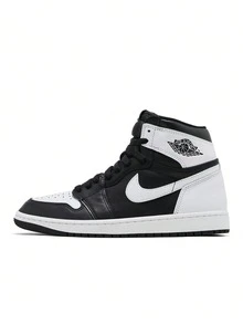 Air Jordan 男款运动鞋休闲运动高帮缓震优质皮革经典拼色标志街头健身日常舒适合脚黑白 DZ5485-010 - 黑白 - 查看 1