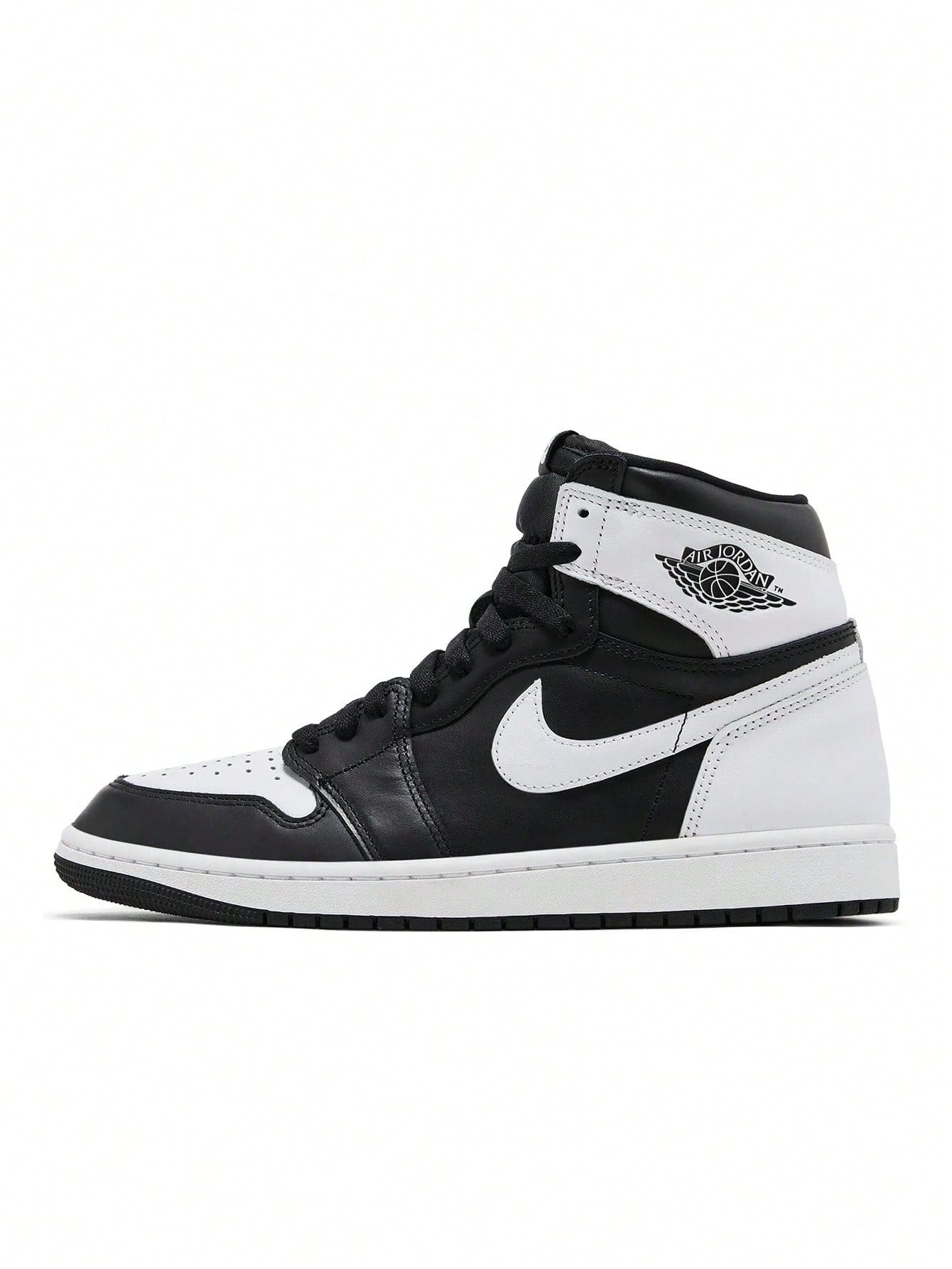 Air Jordan 男款运动鞋休闲运动高帮缓震优质皮革经典拼色标志街头健身日常舒适合脚黑白 DZ5485-010 - 黑白 - 查看 1