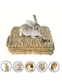 Large Woven Rabbit Nest, Handmade Foldable Hide-Away House, Suitable For Guinea Pigs, Rabbits, Ferrets, Breathable Play Bed - Multicolor - View 8