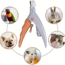 1 Pet Nail Clipper With LED Light, Stainless Steel Non-Slip Silicone Handle, Leakproof, For Dog Cat Grooming And Cleaning Tool