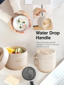 1个不锈钢保温汤杯，便携式微波炉食品容器，符合人体工程学的圆柱形设计，非常适合盛装早餐、豆浆、粥、燕麦片、牛奶等。 - 彩色 - 查看 7