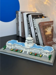 1 件著名地标建筑模型套件 - 巴黎大教堂/帝国大厦/伊丽莎白塔/埃菲尔铁塔/卢浮宫博物馆/美国国会大厦/自由女神像//比萨斜塔/凯旋门/塔桥/东方明珠塔，DIY 创意建筑积木，家居装饰，生日/万圣节/圣诞节礼物 - 彩色 - 查看 7