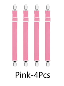 4pcs Adjustable Bed Sheet Fasteners, Elastic Bed Sheet Holders With Metal Clips, Fit For Bed Sheets, Mattresses, Ironing Boards Or Sofa, Heavy Duty Bed Corner Sheet Grippers With Locks, Non-Slip Bed Sheet Clips, Bed Frame Stabilizers - Multicolor - View 18