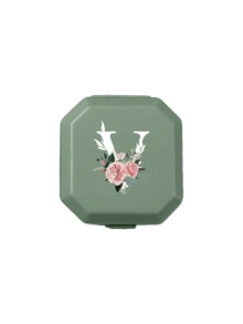 6-Compartment Portable Pill Box, Capsule Storage Case, Travel Medication Box, Pill Box, Mini Pill Box, With Floral Letter A-Z (Excluding Q/U), Pill Organizer, Travel Mini Pill Box, Moisture-Proof Pill And Vitamin Container, Medication Dispenser Organizer, Travel Home Camping Outdoor Hunting Medicine Storage Box, Pill Box, Pill Box, Medical Bag Travel Accessory Dorm Essential