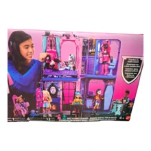 Casa de muñecas Hotel Bootique juguete giratorio con 13 accesorios diseño divertido infantil educativo mobiliario decoración creativo niñas - Morado - Ver 2