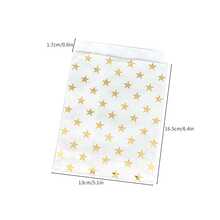 30/60 piezas Bolsas de regalo con estrellas doradas de 5.1x6.4 pulgadas, bolsas de papel kraft para compras, para aniversario, despedida de soltera, compromiso, San Valentín, boda, fiesta de cumpleaños - Multicolor - Ver 6