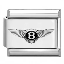 1PC Stainless Steel DIY Jewelry Accessory, Printed With Car Emblem, Heart, Rainbow, Moon, Devil's Eye Pattern, DIY Making Jewelry For Bracelet Necklaces Ring ,Modular Bracelet Components Can Be Freely Matched With Different Styles - Modules - View 25