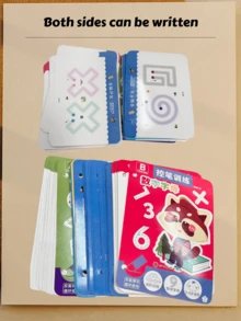 1 Set Of 32 Pages Reusable Thinking & Enlightenment Movement Magic Practice Tracing Workbook Montessori Painting Educational Control Training - Multicolor - View 4