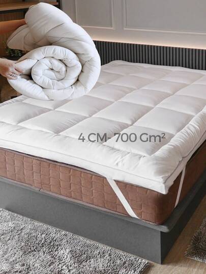 Pillow Top QUEEN Protetor Colchão 1100gm² GROSSO altura 7cm LINHA PREMIUM HOTEL Luxuoso para colocar na cama macia manta confortável