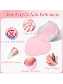 6色亚克力粉套装，裸粉色白色高光泽亚克力粉套装，美甲DIY艺术设计，6色亚克力美甲3D雕塑法式美甲延长及美甲雕刻，专业聚合物3D亚克力美甲套装，女士女孩礼物，持久易用 - 彩色 - 查看 4