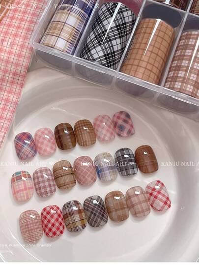 10pcs Leopard & Snake Print Nail Foil Stickers, Laser Starry Sky Nail Art Supplies, Women Autumn Nail Decorations