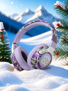 [Halloween Gifts]Wireless Headphones With Headphone Stereo 5.3 Wireless Chip Lightweight Folding Design, Gaming Headphones Stereo, Music And Sports Headphones, Push Button Volume Control, Mobile Phone Compatible, 3.5mm Plug, Type-C Charging Suitable For Gift Giving/Halloween/Christmas