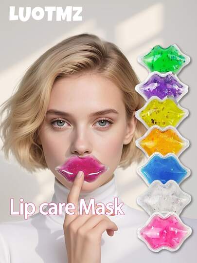 1pc Lip-Shaped Gel Ice Bags, Reusable Eye Mask For Lip & Eye Care, Suitable For All Skin Types,Hot & Cold Care For Eyes, Dark Circles, Smooth Fine Lines Gel Eye Mask Gift For Women,Both Men And Women Can Use