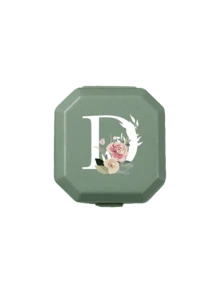 6-Compartment Portable Pill Box, Capsule Storage Case, Travel Medication Box, Pill Box, Mini Pill Box, With Floral Letter A-Z (Excluding Q/U), Pill Organizer, Travel Mini Pill Box, Moisture-Proof Pill And Vitamin Container, Medication Dispenser Organizer, Travel Home Camping Outdoor Hunting Medicine Storage Box, Pill Box, Pill Box, Medical Bag Travel Accessory Dorm Essential