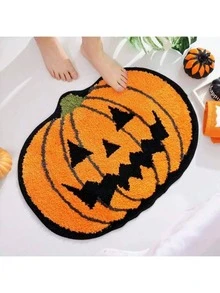 1 pieza Alfombra de telaraña, antideslizante, adecuada para la puerta principal, sala de estar, dormitorio, baño, decoración del hogar, decoración de Halloween, decoración de terror, alfombra lavable