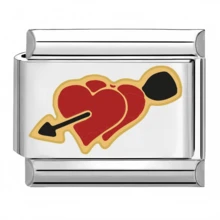 1PC Stainless Steel DIY Jewelry Accessory, Printed With Car Emblem, Heart, Rainbow, Moon, Devil's Eye Pattern, DIY Making Jewelry For Bracelet Necklaces Ring ,Modular Bracelet Components Can Be Freely Matched With Different Styles - Modules - View 20