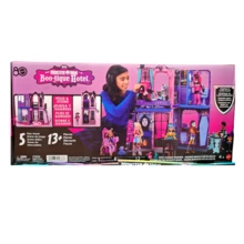 Casa de muñecas Hotel Bootique juguete giratorio con 13 accesorios diseño divertido infantil educativo mobiliario decoración creativo niñas - Morado - Ver 5