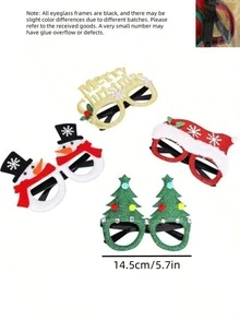 6 pièces - Lunettes en papier amusantes en forme de Père Noël, sapin de Noël, élan - Faveurs de fête pour accessoires de photomaton et décorations de Noël - Accessoires de nouveauté pour les célébrations des fêtes, décorations de Noël, cadeaux de Noël, lunettes de Noël pailletées, montures de lunettes de fête des fêtes, accessoires de décoration de Noël, lunettes de costume pour les fêtes de Noël (style aléatoire)