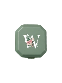 6-Compartment Portable Pill Box, Capsule Storage Case, Travel Medication Box, Pill Box, Mini Pill Box, With Floral Letter A-Z (Excluding Q/U), Pill Organizer, Travel Mini Pill Box, Moisture-Proof Pill And Vitamin Container, Medication Dispenser Organizer, Travel Home Camping Outdoor Hunting Medicine Storage Box, Pill Box, Pill Box, Medical Bag Travel Accessory Dorm Essential