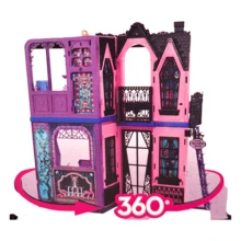 Casa de muñecas Hotel Bootique juguete giratorio con 13 accesorios diseño divertido infantil educativo mobiliario decoración creativo niñas - Morado - Ver 4