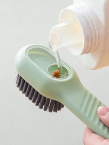 1pc-Soft Bristled Liquid Laundry Brush For Home Shoe Brushing, Shoe Board Brushing, Multifunctional Laundry Cleaning Without Damaging Shoes Artifact Brush, Multifunctional Washable Shoe And Clothing Brush, With Soft Bristles, Built-In Soap Dispenser And Strong Seal - Multicolor - View 2
