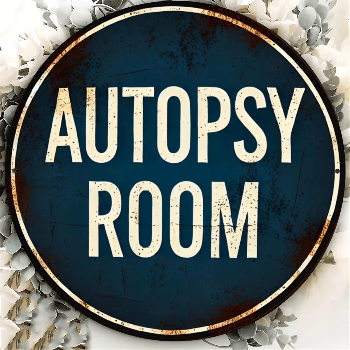 Panneau métallique vintage de laboratoire d'anatomie de 20 x 20 cm, art mural métallique 2D, convient pour la décoration de la maison, du jardin, du garage, du café, du bar, du club, art de rue, style à trous aléatoires