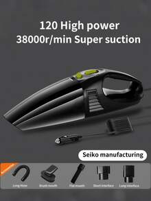Aspiradora portátil de mano, de uso dual para el hogar y el automóvil, con succión potente y mini cepillo para limpiar, viene con múltiples accesorios, adecuada para automóvil, hogar y oficina, incluye boquilla para ranuras - Unitalla - Ver 18