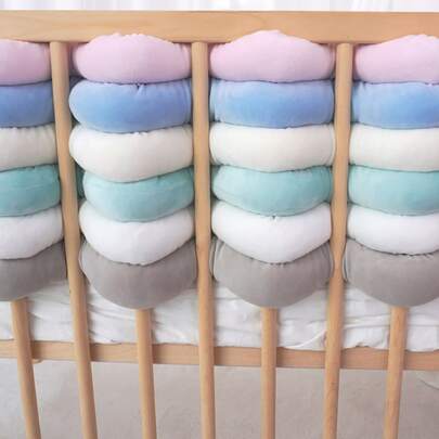 1 Crib Fence (5 Meters) Hand Woven Strap Knotted Oil Ball Twisted Braid Anti-Collision Soft Bag Crib Fence