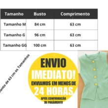 Women's Vest + Shorts Set With Tailored Skirt In Serenity Blue | Modern Elegance With Gold Buttons - Celeste - Ver 6