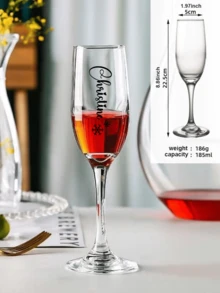 (1pc/2pcs)Customized Weddings Champagne Glasses, Personalized Champagne Flutes For Weddings, Engagements, And Anniversaries - Mr. And Mrs. Toasting Glasses Set - Reusable Gift For Newlyweds, Bridal Showers, And Romantic Celebrations - Multicolor - View 6