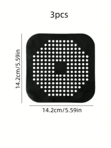 1 件带吸盘的排水毛发收集器，耐用硅胶方形淋浴排水盖，防止堵塞水槽过滤器，适合浴室、浴缸和厨房，浴室配件，夏季浴室装饰