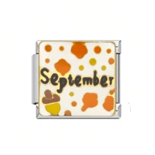 1pc 12-Month Name Plate Titanium Steel Bracelet Chain Welding DIY Jewelry Accessory - Multicolor - View 16