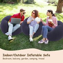 Inflatable Bean Bag Chair, Inflatable Camping Chair, Inflatable Slouchy Sofa, Inflatable Chair, Foldable Portable Inflatable Chair, Suitable For Living Room, Bedroom, Reading Room, Camping Equipment - Multicolor - View 3