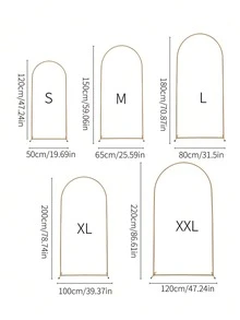 1 Set Metal Rectangular Arch Kit, Suitable For Birthday, Wedding, Bridal Shower, Graduation, Anniversary, Christening, Summer, Theme Party, Backdrop, Home Decor, Valentine's Day, Halloween, Christmas, Thanksgiving - Gold - View 5