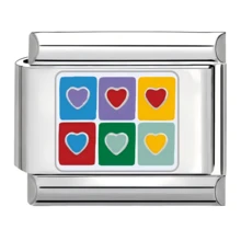 1PC Stainless Steel DIY Jewelry Accessory, Printed With Car Emblem, Heart, Rainbow, Moon, Devil's Eye Pattern, DIY Making Jewelry For Bracelet Necklaces Ring ,Modular Bracelet Components Can Be Freely Matched With Different Styles - Modules - View 26